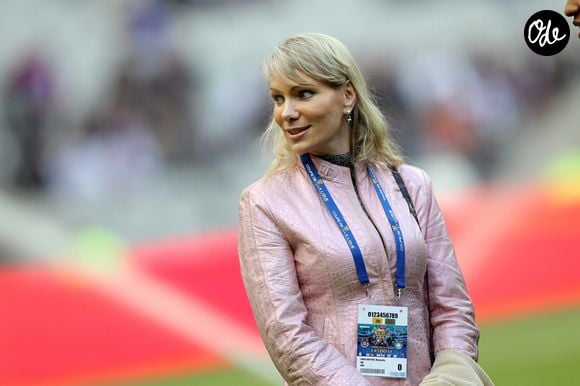 Margarita Louis-Dreyfus assiste à la finale de la Coupe de la Ligue entre l'Olympique de Marseille et l'Olympique Lyonnais, au Stade de France, à Saint-Denis, le 14 avril 2012. L'OM s'est imposé 1-0. © AGENCE / BESTIMAGE