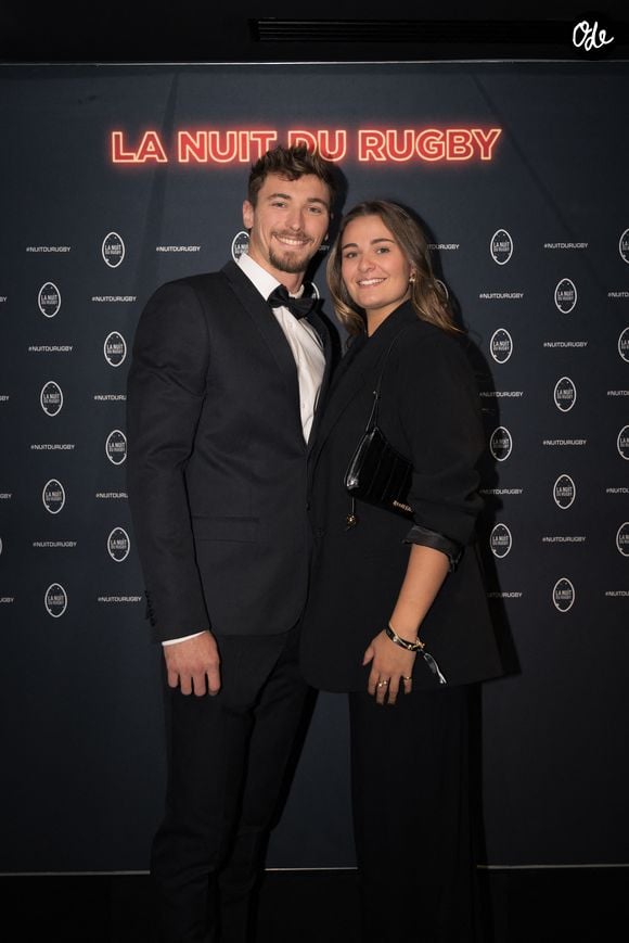 Maxime Grousset et sa femme lors de la nuit du rugby à l'Olympia de Paris le 6 octobre 2025.

© Florian Lavielle/Bestimage