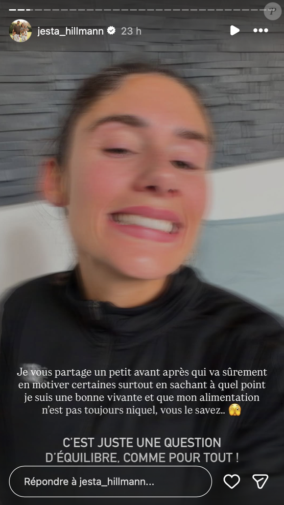 Elle explique avoir perdu environ 4 kilos, mais que le changement visuel est plus important.

Capture Instagram - Jesta Hillmann