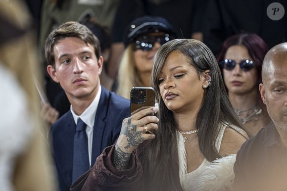 Alexandre Arnault et Rihanna au défilé Homme A$AP Rocky X American Sabotage by AWGE Printemps/Été 2025  dans le cadre de la Fashion Week de Paris, France, le 21 juin 2024. © Olivier Borde/Bestimage