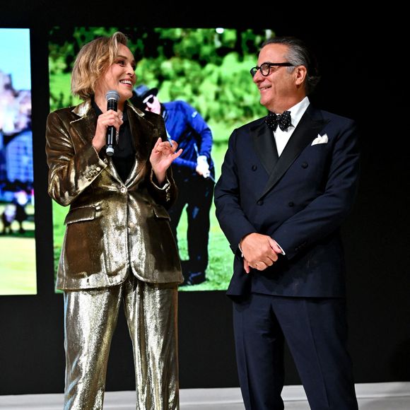 Exclusif - Sharon Stone et Andy Garcia - Dîner de charité "Knights of Charity" au Château de la Croix des Gardes à Cannes le 20 mai 2026. © Bruno Bebert / Bestimage
