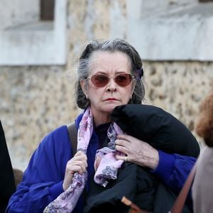 Dominique Lavanant - Obsèques de Danielle Darrieux en l'église Saint-Jean Baptiste de Bois-le-Roi (Eure) le 25 octobre 2017.