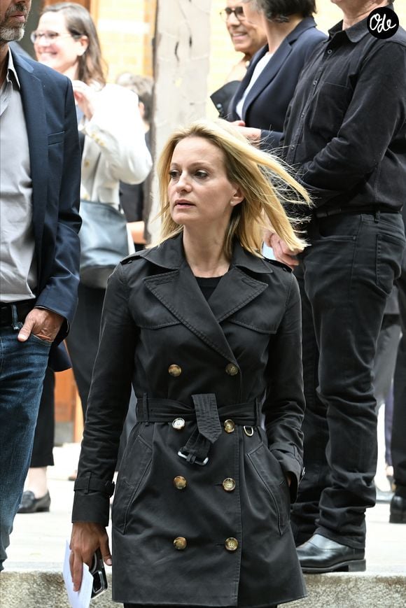 Audrey Crespo-Mara - Sorties des obsèques de Nonce Paolini en l'église Saint-Honoré-d'Eylau, 66 bis, avenue Raymond-Poincaré à Paris, France, le 23 juillet 2024.  
Crédit : Agence / Bestimage