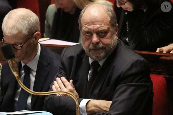 Le ministre de la Justice et garde des sceaux, Eric Dupond-Moretti - Séance de questions au gouvernement à l'assemblée nationale, Paris, le 19 décembre 2023. © Stéphane Lemouton / Bestimage