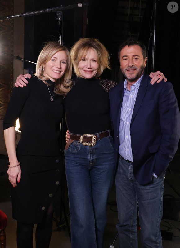 Exclusif - Clémentine Célarié lors de l'enregistrement de l'émission "Olympiascope" au théâtre Antoine, présentée par B.Montiel et diffusée le 2 mai 2025 sur Olympia TV, au théâtre Antoine à Paris, France, le 18 février 2025. © Denis Guignebourg/Bestimage