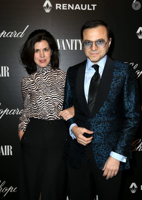 Vanessa Seward et son mari Bertrand Burgalat - Vanity Fair a organisé un dîner à l'occasion du classement des "50 français les plus influents du monde" à l'hotel Salomon de Rothschild à Paris le 6 décembre 2016. © Dominique Jacovides/Bestimage