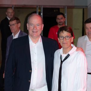 Albert II de Monaco et Stéphanie of Monaco au Fight AIDS Monaco Gala, à la Salle des Etoiles du Sporting Monte-Carlo, à Monaco, 5 juillet 2025. © Olivier Huitel/Pool Monaco/Bestimage