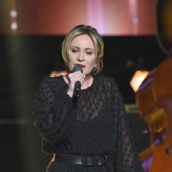 Exclusif - Patricia Kaas - Enregistrement de l'émission "Bon anniversaire Line" à l'occasion des 90 ans de L.Renaud au Théâtre Bobino à Paris, qui sera diffusée le Mardi 3 juillet à 20h55 sur France 2. Le 25 juin 2018. © Coadic Guirec / Bestimage