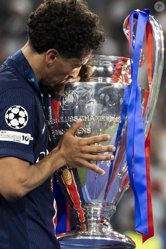 Marquinhos - Le PSG remporte la Ligue Des Champions 2025, pour la première fois de son histoire, face à l'Inter Milan (5-0) à l'Allianz Arena de Munich, le 31 mai 2025.
© Cyril Moreau/Bestimage