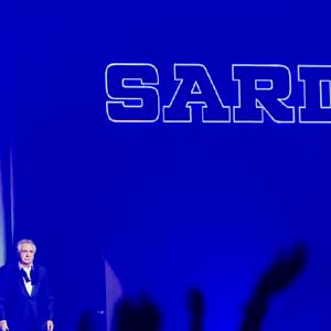 Exclusif - Michel Sardou - Ultime concert de Michel Sardou pour la dernière date de son spectacle "La dernière danse" à la Seine Musicale à Boulogne-Billancourt le 12 avril 2018. Le chanteur a rassemblé plus de 400 000 spectateurs pour une tournée de 82 concerts.  © Pierre Perusseau/Bestimage