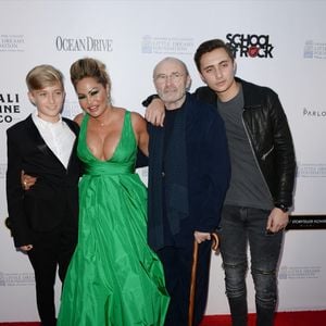 Matthew Collins, Orianne Collins, Phil Collins, Nicholas Collins assistant au gala de la fondation Little Dreams de Phil Collins, Miami, FL, États-Unis, le 15 novembre 2018. Photo par INSTARimages/ABACAPRESS.COM