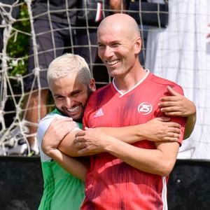 alik Bentalha et Zinédine Zidane lors de la grande finale de la Z5 Cup à Aix-en-Provence, France, 23 juin 2019. © Norbert Scanella/Panoramic/Bestimage