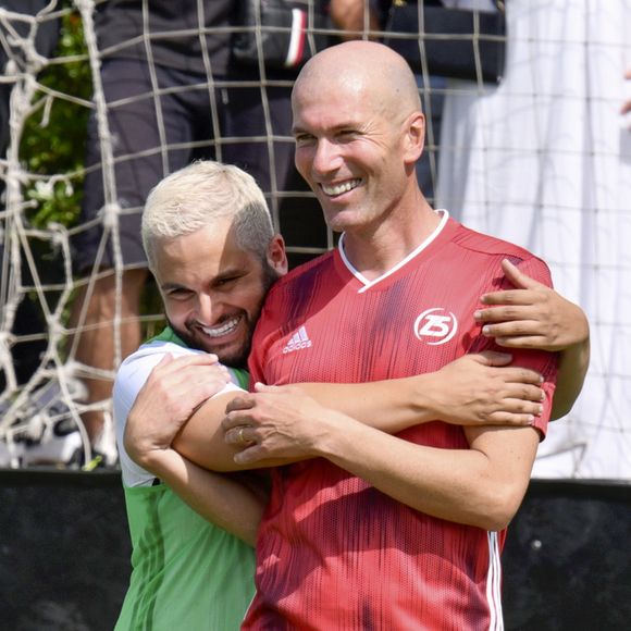 alik Bentalha et Zinédine Zidane lors de la grande finale de la Z5 Cup à Aix-en-Provence, France, 23 juin 2019. © Norbert Scanella/Panoramic/Bestimage