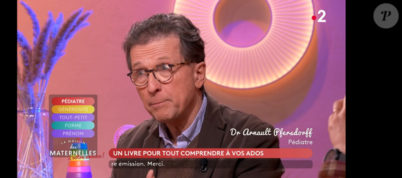 Le pédiatre et docteur Arnault Pfersdorff sur le plateau de "La maison des maternelles" sur France 2 le 7 février 2025.