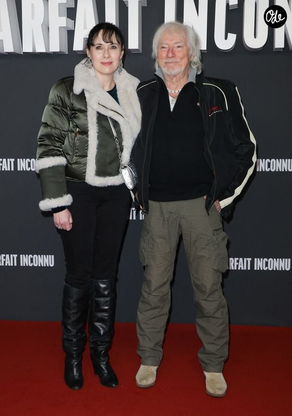 Hugues Aufray avec sa femme Muriel Mégevand - Avant-première du film "Un parfait inconnu" au Grand Rex à Paris. © Coadic Guirec/Bestimage