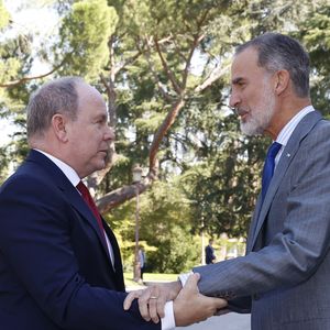 En effet, un déplacement du souverain pontife est également prévu en Espagne à cette même période, ce qui risque de limiter les disponibilités du roi Felipe VI pour recevoir le prince Albert II.



Le roi Felipe VI d'Espagne reçoit le prince Albert II de Monaco au palais Zarzuela à Madrid, Espagne, le 15 octobre 2022. AGENCE / BESTIMAGE