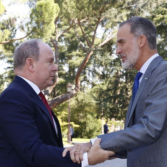 En effet, un déplacement du souverain pontife est également prévu en Espagne à cette même période, ce qui risque de limiter les disponibilités du roi Felipe VI pour recevoir le prince Albert II.



Le roi Felipe VI d'Espagne reçoit le prince Albert II de Monaco au palais Zarzuela à Madrid, Espagne, le 15 octobre 2022. AGENCE / BESTIMAGE
