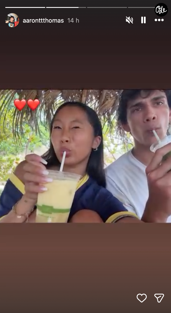 Son compagnon Aaron Thomas lui a consacré plusieurs stories Instagram particulièrement romantiques.

Capture Instagram - Aaron Thomas