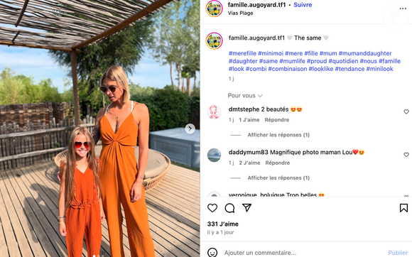 Roxanne Augoyard avec sa fille sur Instagram.
Crédit : Instagram/famille.augoyard.tf1