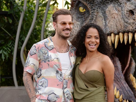 Christina Milian et M Pokora (Matt Pokora) à la première du film "Jurassic World Dominion" à Los Angeles.  Photo par Bestimage