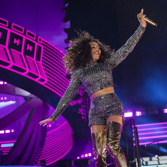 Melanie Chisholm (Mel C) et Melanie Brown (Mel B) - Les Spice Girls en concert au Stade de Wembley dans le cadre de leur tournée "Spice World UK Tour". Londres, le 20 juin 2019.