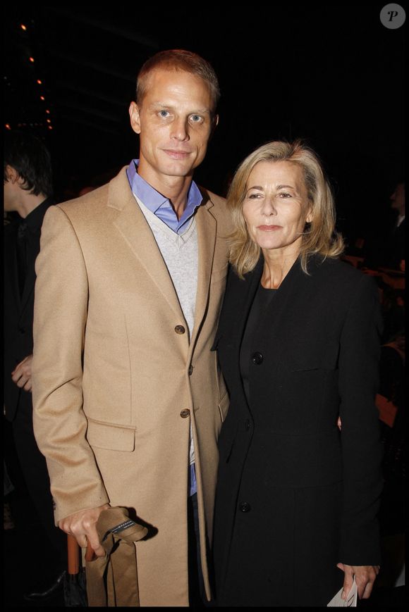 Arnaud Lemaire et Claire Chazal - People au défilé Haute Couture été 2011 Christian Dior au musée Rodin à Paris le 24 janvier 2011