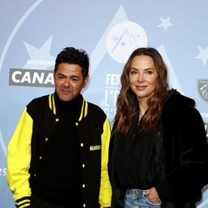 Jamel Debbouze et sa femme Mélissa Theuriau - Tapis rouge lors du 29ème Festival International du Film de Comédie de l'Alpe d'Huez le 21 Janvier 2026. © Dominique Jacovides/Bestimage