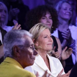 Exclusif - Claire Chazal lors de l'enregistrement de l'émission Le Grand Echiquier - Spécial Claude François présentée par C.Chazal et A.Manoukian et diffusée le 13 janvier sur France, à l'Opéra royal du château de Versailles, accompagné par l'Orchestre de l'Opéra Royal à Versailles, France, le 16 septembre 2025. Jack Tribeca/Bestimage