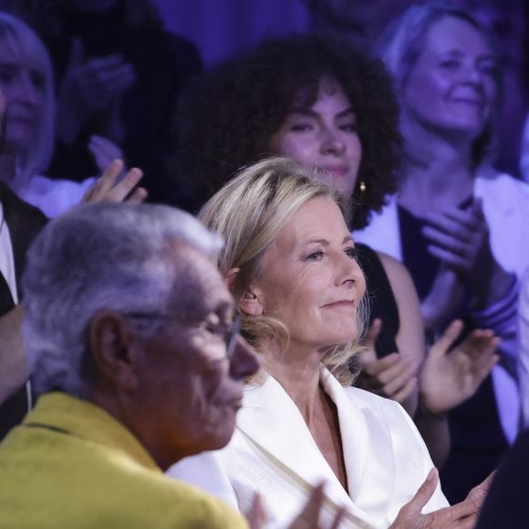Exclusif - Claire Chazal lors de l'enregistrement de l'émission Le Grand Echiquier - Spécial Claude François présentée par C.Chazal et A.Manoukian et diffusée le 13 janvier sur France, à l'Opéra royal du château de Versailles, accompagné par l'Orchestre de l'Opéra Royal à Versailles, France, le 16 septembre 2025. Jack Tribeca/Bestimage