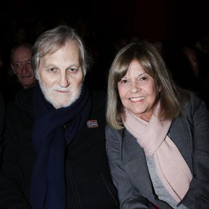 Jean-Jacques Debout et sa femme Chantal Goya - A l'occasion de la diffusion du premier long métrage "Tout peut Arriver" de Philippe Labro sur D8 le dimanche 22 février 2015, D8 a organisé une projection privée au cinéma Mac Mahon, à Paris le 3 février 2015.
