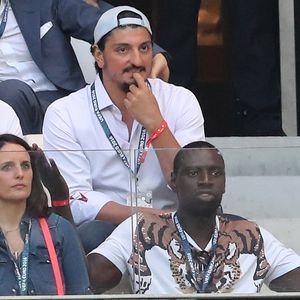 Omar Sy et sa femme Hélène assistent à la demi-finale de l'Euro 2016 Allemagne-France au stade Vélodrome à Marseille, France, le 7 juillet 2016. © Cyril Moreau/Bestimage