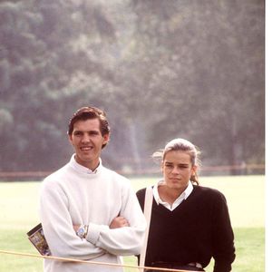 Stéphanie de Monaco et Paul Belmondo le 31 octobre 1983. Photo Bestimage
