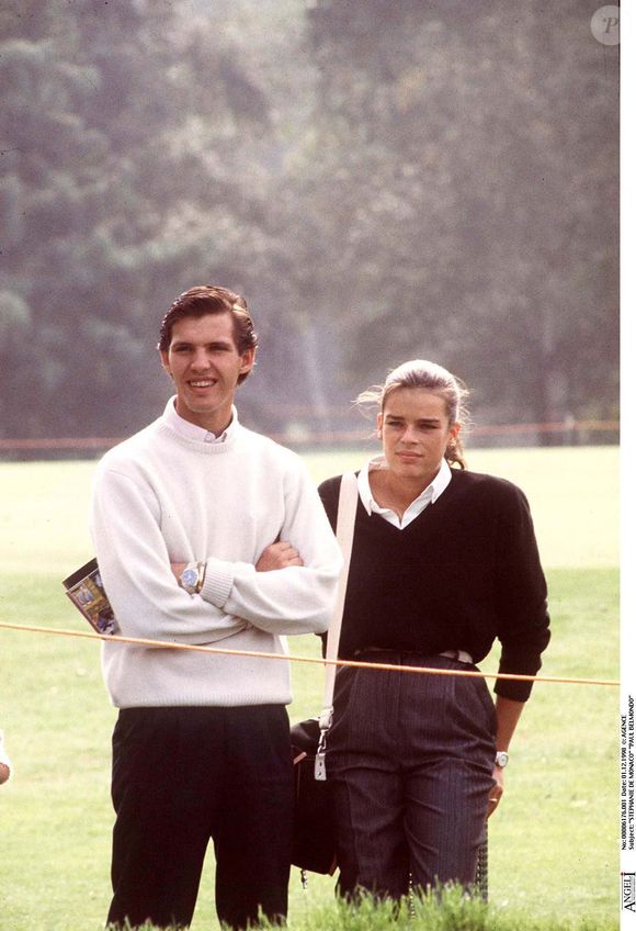 Stéphanie de Monaco et Paul Belmondo le 31 octobre 1983. Photo Bestimage
