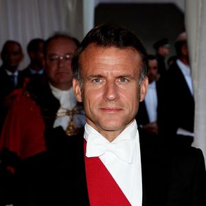 Le président Emmanuel Macron lors d’un banquet d’état à Guildhall, Londres le 9 juillet 2025. Le couple présidentiel français est en voyage officiel au Royaume Uni pour trois jours.

© Dominique Jacovides / Bestimage