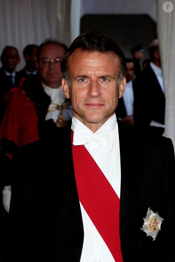 Le président Emmanuel Macron lors d’un banquet d’état à Guildhall, Londres le 9 juillet 2025. Le couple présidentiel français est en voyage officiel au Royaume Uni pour trois jours.

© Dominique Jacovides / Bestimage