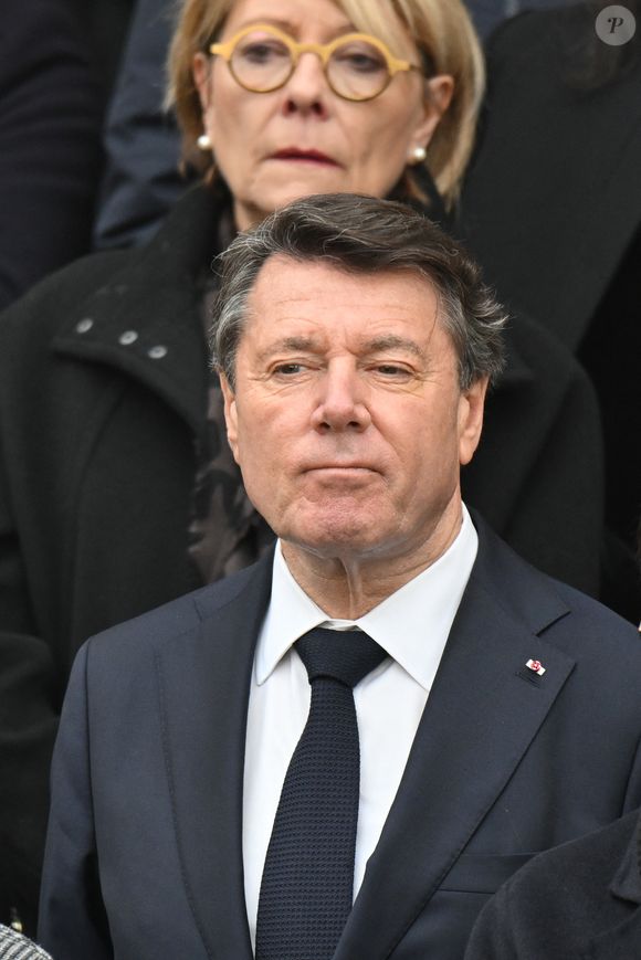 Christian Estrosi - Sorties des obsèques de Didier Guillaume (ancien ministre de l'Agriculture entre 2018 et 2020 et ancien Ministre d'Etat de Monaco 2024–2025)  en la cathédrale Notre-Dame-Immaculée de Monaco le 23 janvier 2025. © Bruno Bebert/Bestimage