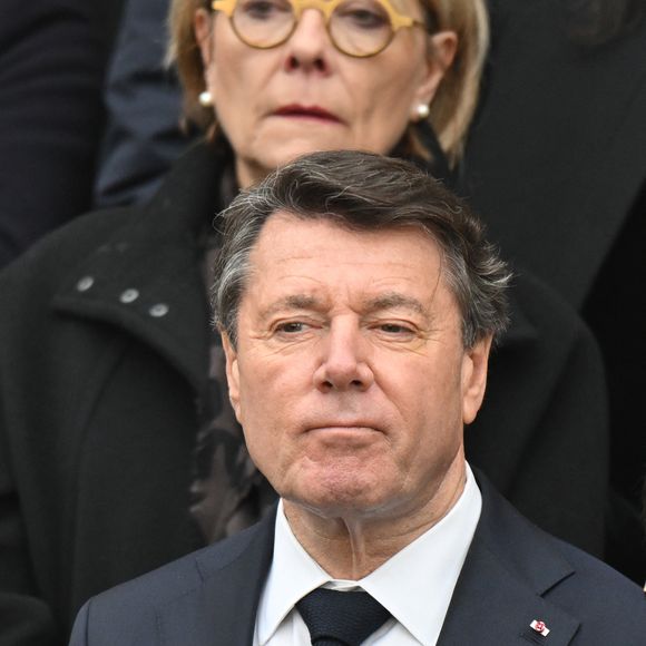 Christian Estrosi - Sorties des obsèques de Didier Guillaume (ancien ministre de l'Agriculture entre 2018 et 2020 et ancien Ministre d'Etat de Monaco 2024–2025)  en la cathédrale Notre-Dame-Immaculée de Monaco le 23 janvier 2025. © Bruno Bebert/Bestimage