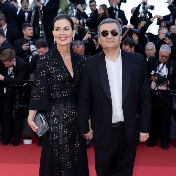 Thomas Langmann et sa compagne - Montée des marches du film « Megalopolis » lors du 77ème Festival International du Film de Cannes, au Palais des Festivals à Cannes. Le 16 mai 2024 © Olivier Borde / Bestimage