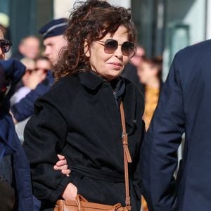 Isabelle Mergault - Obsèques de Michel Blanc en l'église Saint-Eustache à Paris, le 10 octobre 2024. © Moreau / Jacovides / Bestimage