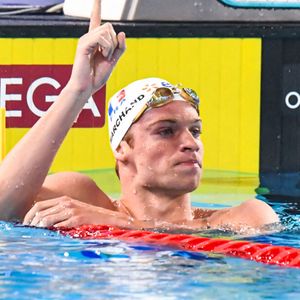 Leon Marchand (FRA) - Championnats d'Europe de natation au Centre aquatique olympique à Saint-Denis le 16 août 2026.
© Baptiste Autissier / PsnewZ / Bestimage