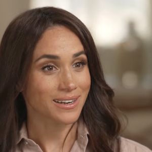 Le prince Harry, duc de Sussex et Meghan Markle, duchesse de Sussex, lors d'une interview pour l'émission CBS News Sunday Morning, diffusée le 4 août 2024. JLPPA / Bestimage