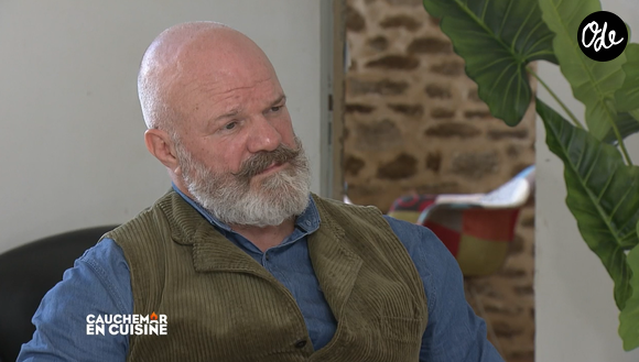 Philippe Etchebest face à un restaurateur à bout qui quitte le tournage de Cauchemar en cuisine, M6 le 21 juin 2023