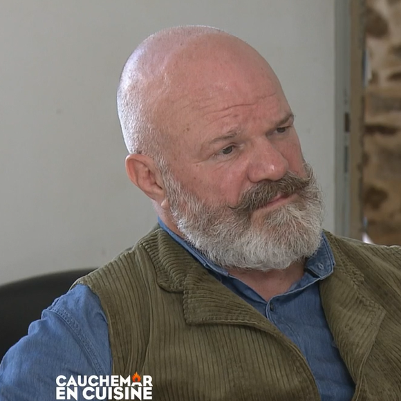 Philippe Etchebest face à un restaurateur à bout qui quitte le tournage de Cauchemar en cuisine, M6 le 21 juin 2023