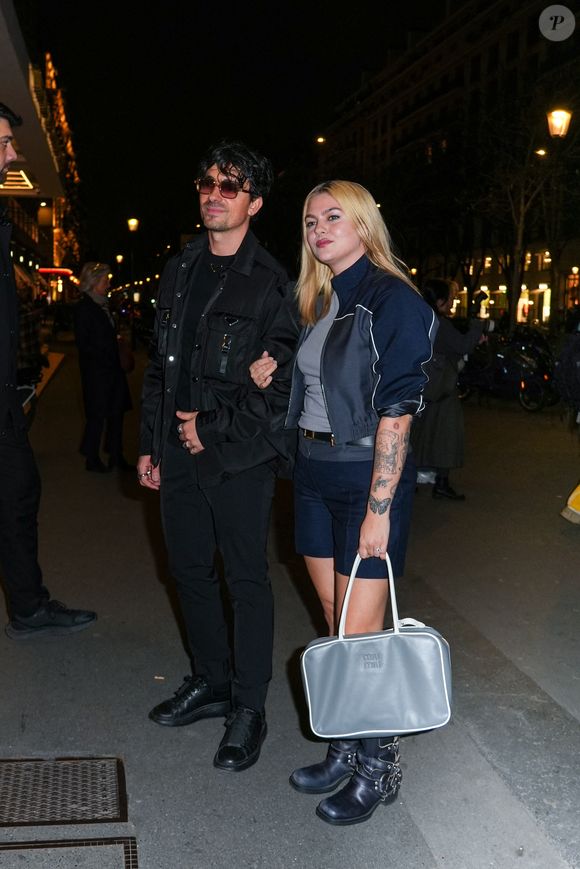 Florian Rossi et Louane arrivent à l'after party Miu Miu pendant la Semaine de la Mode Femme Automne/Hiver 2025/2026 à Paris le 11 mars 2025 à Paris, France.  Photo by Lucia Sabatelli / Bestimage