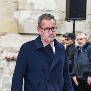 Christophe Dechavanne - Obsèques de Dick Rivers en l’église Saint-Pierre de Montmartre à Paris le 2 mai 2019.