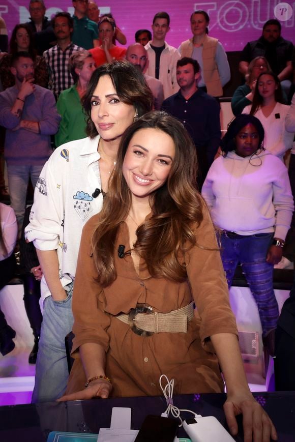 Exclusif - Géraldine Maillet, Delphine Wespiser, sur le plateau de TBT9 présenté par C.Hanouna, et diffusé en direct sur W9, Paris, France, le 10 février 2026. © Jack Tribeca / Bestimage