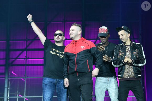 Jul, Black M et Bigflo en concert au stade Orange Velodrome à Marseille le 11 octobre 2019 dans le cadre de la tournée de Soprano, Phoenix Tour. © Bruno Bebert / Bestimage