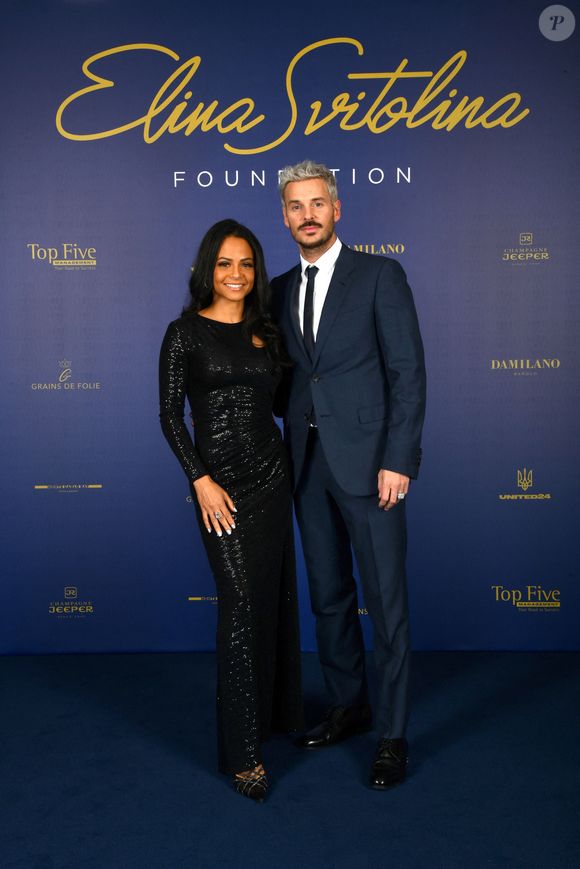 Christina Milian et son mari M. Pokora au Photocall du gala annuel de la Fondation Elina Svitolina au Yacht Club de Monaco. Le 2 décembre 2022. © Bruno Bebert / Bestimage
