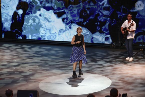 Exclusif -  Zaz lors de l'enregistrement de l’émission La Grande Fête de Carcassonne, diffusée le samedi 6 septembre à 21.10 sur France 2, dans la Cité Médiévale de Carcassonne, France, le 24 juin 2025. © Jack Tribeca/Bestimage