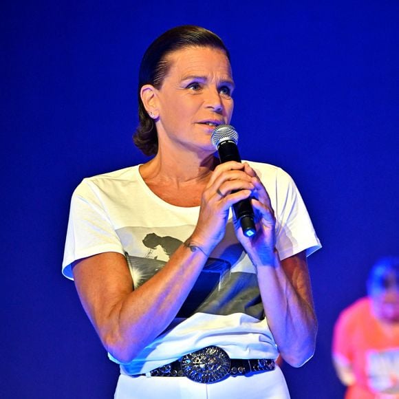 La princesse Stéphanie de Monaco durant la traditionnelle soirée d'été de Fight Aids Monaco au Sporting Club de Monaco, le 23 juillet 2022. © Bruno Bebert/Bestimage